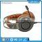 Soft Leather Ear Cup Handsfree Headband Headset Wired Stereo Headphones Built-in Mic for Phones Tablet Computer