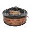 35 inch Rustic Cast outdoor Stone fire pit, wood burning fire pit table