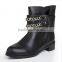 Gladiator thigh high women boots removable gold chain shoes botas fashion chunky heel ankle boots