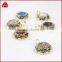 Wholesale new design pendant natural druzy with rhinestone beads paved around crystal stone fahion pendant