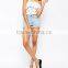 spaghetti strap lotus leaf ornament women blouse printed women blouse OEM service