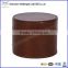 Top grade simple design handmade real leather round tobacco box