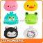 Hot Style Lovely Mini Coin Purse Soft Circular Cartoon Silicone Coin Purse