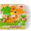Six Faces Painting 9pcs Wooden Puzzle Blocks