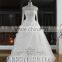 Real Sample Off-shoulder Long Sleeve Crystal Beaded Ruffled Skirt Latest Wedding Gown Designs