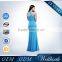 Illusion Maxi Sexy Tight One Piece Sky Blue China Bridesmaid Dresses