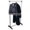 SINGLE/DOUBLE ADJUSTABLE HANGING GARMENTS CLOTHES RAIL SHOE RACK DISPLAY STAND
