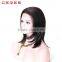 2# front lace shoulder length wig, middle length straight wig with high temperature fiber