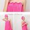 Wholesale super fashion border piped girl bath skirt one color cotton terry girl bath skirt