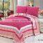 Girls 3-Piece Coverlet and Shams Set Cotton Flroal Quilts And Pillowcase Set