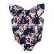 wholesale navy pink flowery romper children's boutique clothing newborn baby clothes