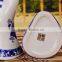 The traditional blue and white ceramic wine bottle