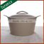 Color glaze stoneware cookware round casserole with lid and handle
