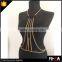 Newest Multi Black and Gold Color Chain Round Choker Body Chain