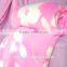 100% Polyester Rose Pattern Printed Flano/Flannel Fleece For Travel Blanket