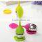 Novelty leaves shaped stainless ball for silicone tea infuser