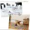 Wooden base dining table with glass top designs