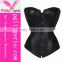 Sexy Women Lingerie Basque Buckle up Steampunk Faux Leather Corset