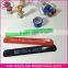 new promotional custom made wide PVC slap bracelets
