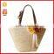 Fancy lady summer straw beach bag with flower,lady straw bag