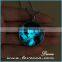 New Promotional Gift Jewelry Ghost Round Locket Glow in Dark Pendant Halloween Pumpkin Light Decorations
