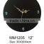 12 inch round simple home decor mdf wall clock
