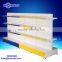 Supermarket metal multi-layer floor stand display rack with 4 sides