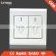 High quality frosted faceplate PC white two gang one way swtich two gang two way switch