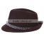 Fashion hat with double row rivets for Unisex /fedora hat with double rows rivets