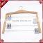 Space-saving 4 tiers metal clips wooden skirt hanger WK5398B