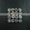 10mm rainbow black plated druzy quartz irregular surface round stone cabochon for DIY earrings,rings supplies 4110091