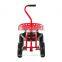 Outsunny Red Rolling Garden Cart with Bucket Basket