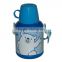 Tinplate material water bottles with cup for kids