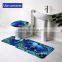 3 Picece Sea World Bathroom Rug Set Bath Mat Contour Lid Toilet Cover Rug