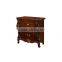 Elegant European Style Brown And Golden Hand Carved Solid Wood Dresser And Mirror(MOQ=1 SET)