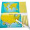 Set of World and US Travel Tracker Maps Scratch Off Places You Visit