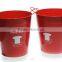 Galvanised Steel Serving Bucket Red 9L - ASH Bucket for Cutlery, Condiments or Serving Food