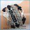 Love letters PU leather hot sale bracelets for couples
