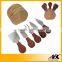 Wholesale LFGB Wooden Block Cheese Knife Set