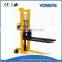 Bottom Price Industrial good quality Hydraulic manual hand stacker forklift