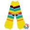 2016 Newest Rainbow Color Striped Baby Leg Warmer Kids Ruffled Leg Warmer Children Cotton Knitted Legwarmers For Girl