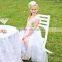 Fashion One Shoulder Flower Girl Tutu Dress Ankle-Length Girl Floral Summer Dress Children Wedding Birthday Dress