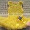 2017 New design boutique baby clothing flower girl dress comfortable cotton rose dress fashion girl party wear dress