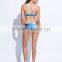 ladies fashion print and cross strap bikini-2