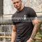 Hot Sale White 96% Cotton 4% Elastane Mens Short Sleeve Longline T-Shirt Black Long Drop Curved Hem T Shirt Fitted Gym T Shirt