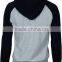 Heavyweight Blank 20% Polyester 80% Cotton Fleece Pullover Hoodie Contrast Raglan Long Sleeve Men's Hooded Sweatshirt OEM