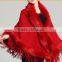 high quality westen trendy women knitted rabbit fur poncho