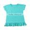 Girls Summer Shirt Cotton Short Sleeve Polka Dot Shirt Wholesale Baby Ruffle T-shirt