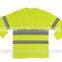 ENISO 20471 High Vis yellow heat-applied reflective tape round neck wholesale security t-shirt