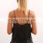 rounded neckline, frill hemline, adjustable thin straps and cute button closure Little top